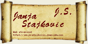 Janja Stajković vizit kartica
